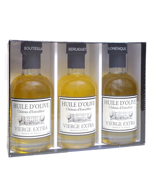 Coffret découverte huiles d'olive monovariétales Château d'Estoublon -  Edélices